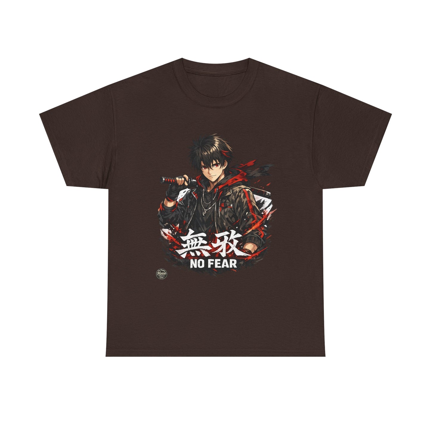 Anime Samurai 'No Fear' T-Shirt — Kanji Graphic Tee #E007
