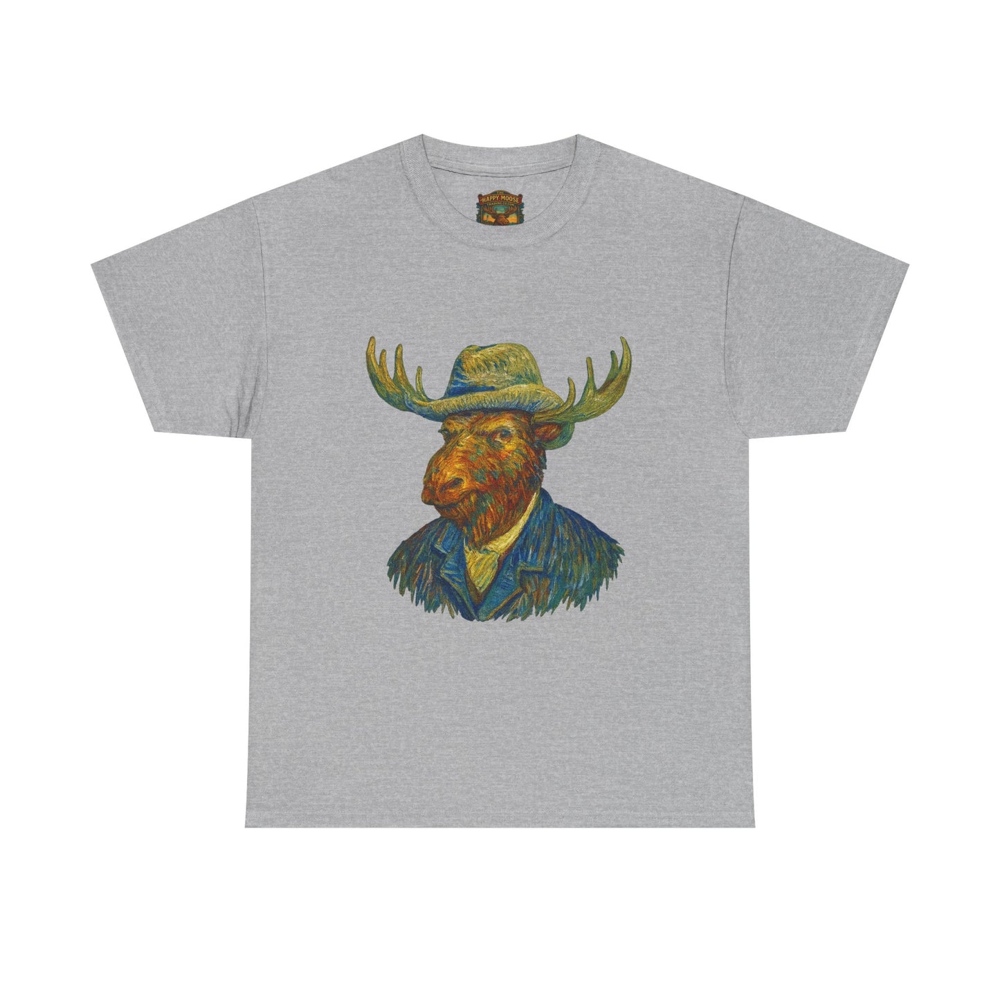 Moose Gogh Self-portrait with Straw Hat |  Art Tee