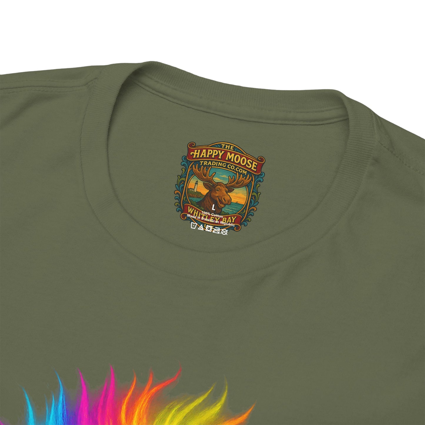 Rainbow Buffalo T-Shirt — Colorful Neon Bison Graphic Tee
