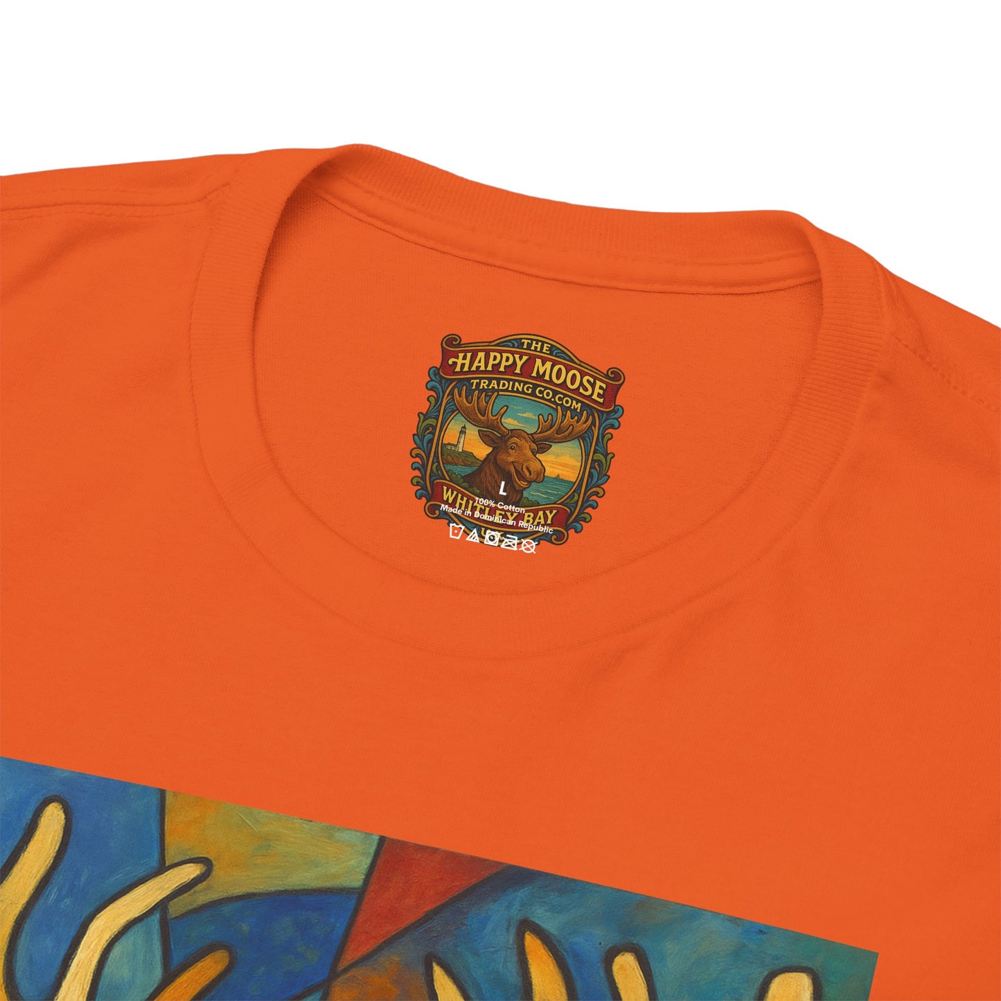 Picasso Moose T‑Shirt — Colorful Geometric Woodland Art Tee