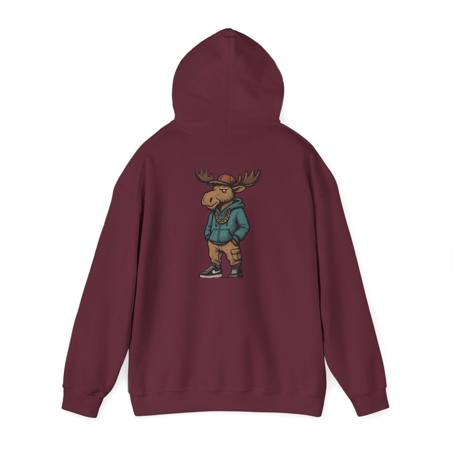 Moose Hoodie — Casual Streetwear Graphic Pullover