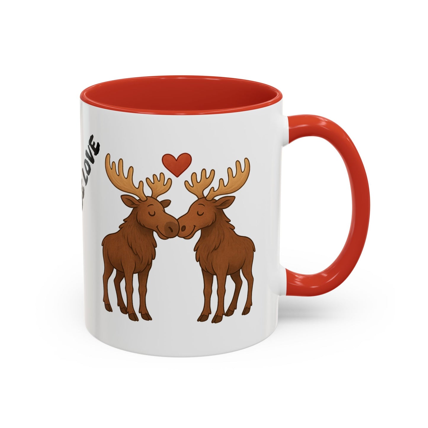 It Moose Be Love Coffee Mug — Cute Romantic Moose Couples Accent Mug (11/15oz)