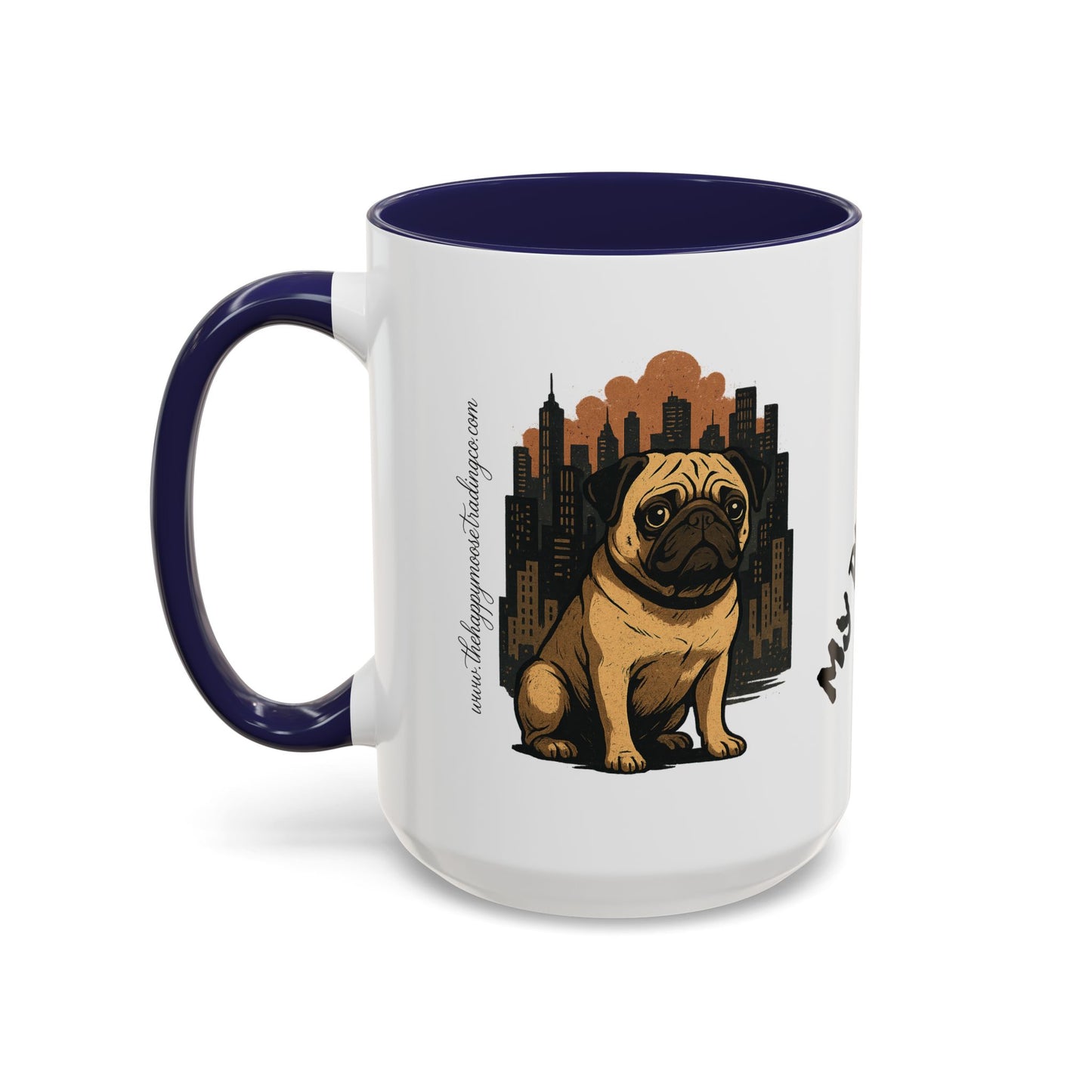My Pug Mug Coffee Mug — Rustic Mountain Sunset Design