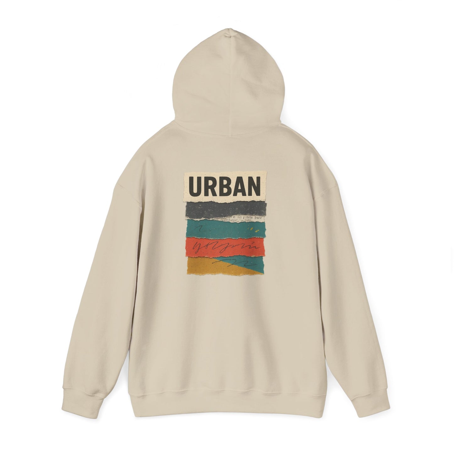 Hoodie — Retro 'Urban' Striped Vintage Paint-Texture Pullover