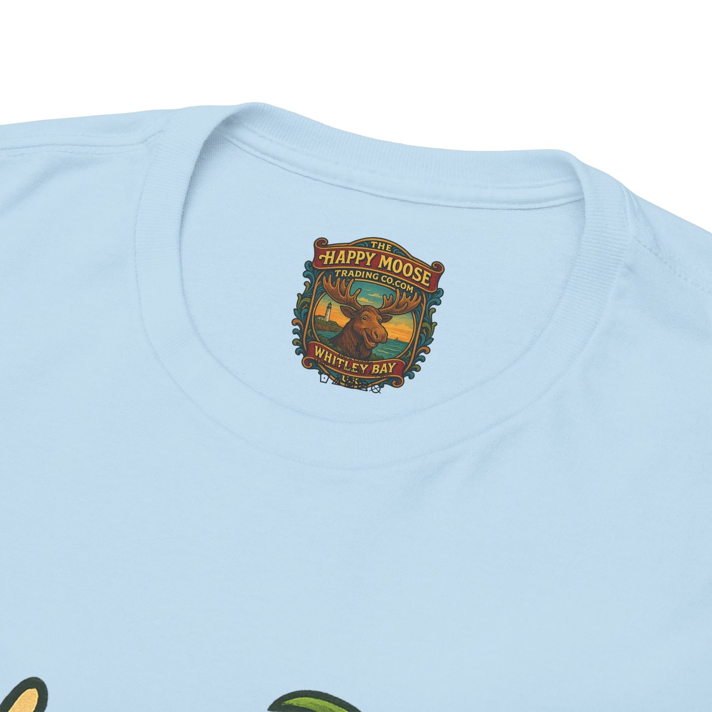 Moose Beach Vacation T-Shirt — Relaxing Tropical Moose Graphic Tee