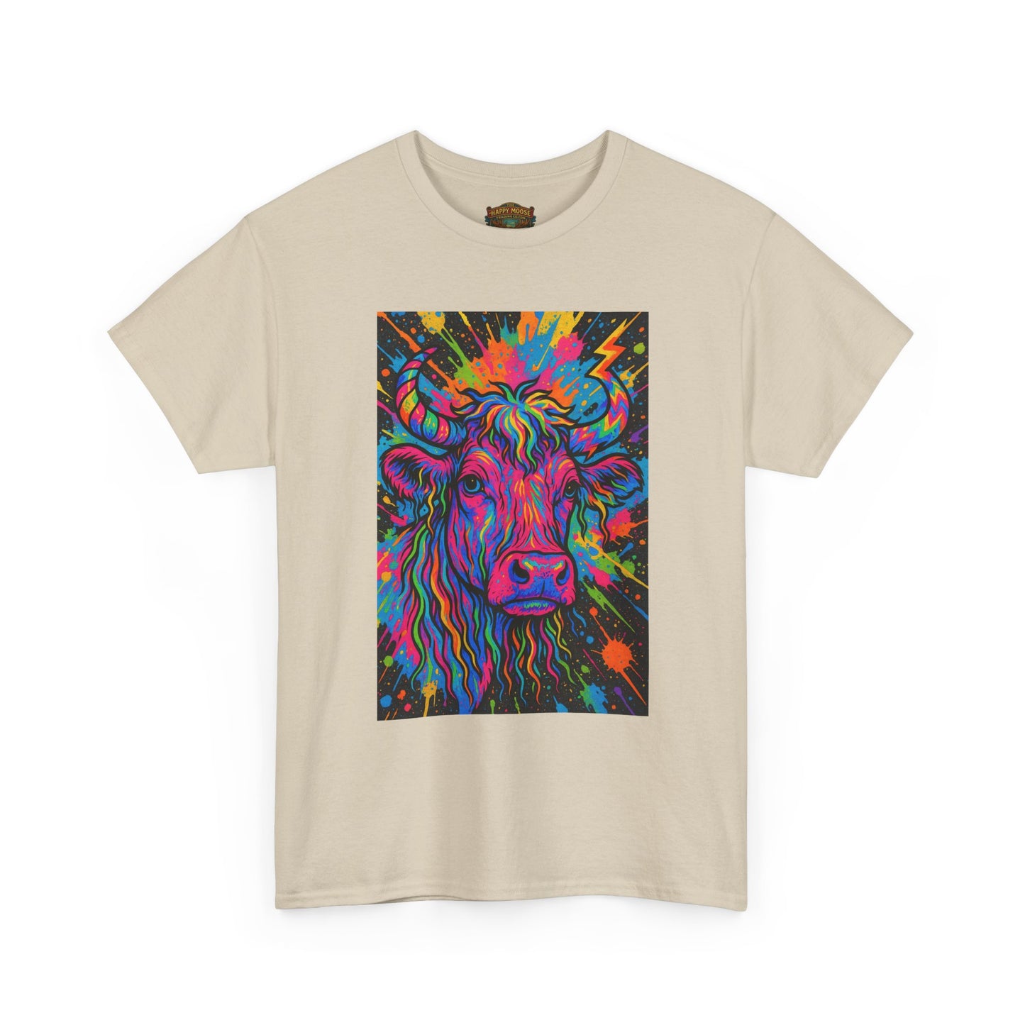 Psychedelic Highland Cow T-Shirt | Retro Rainbow Cow Art 4