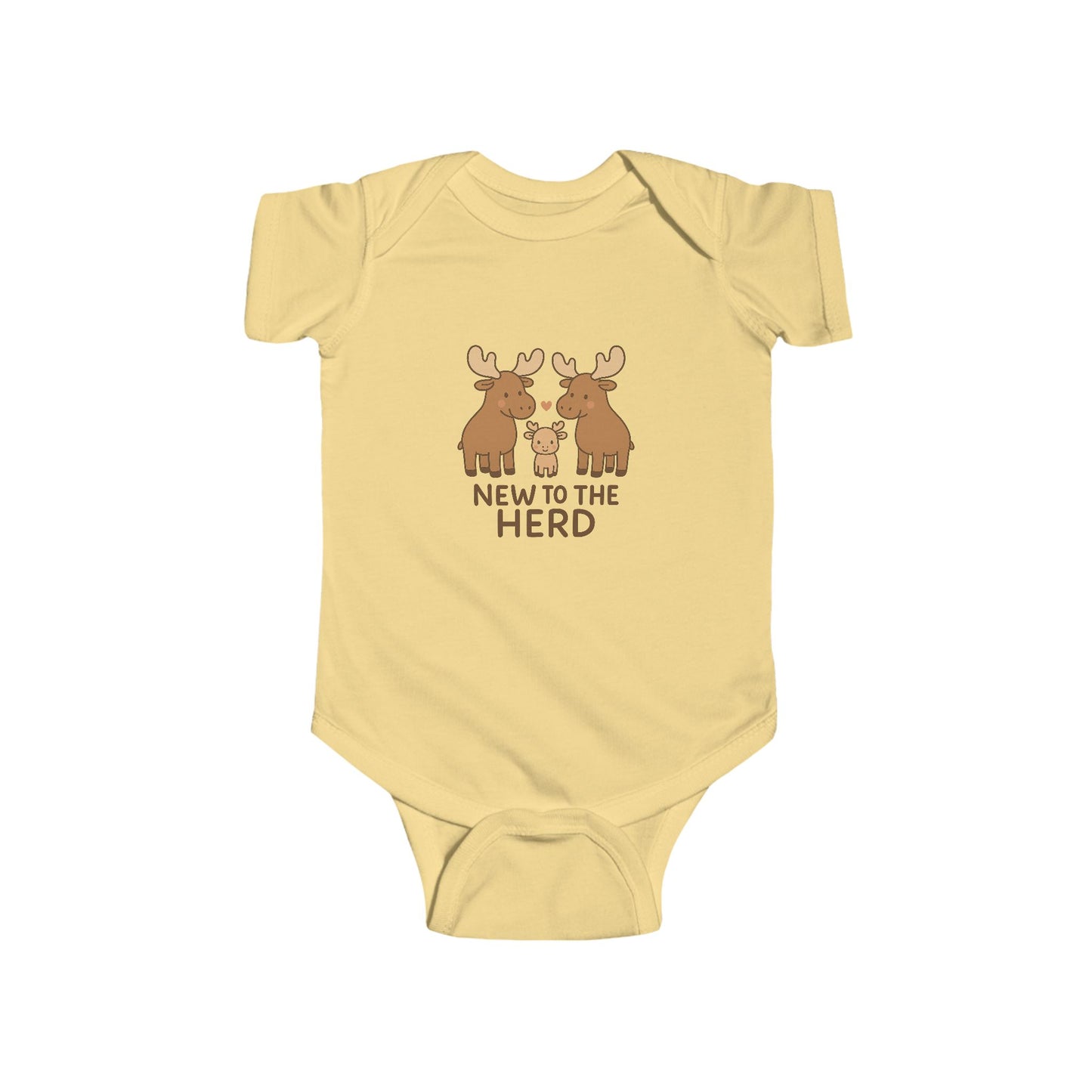 New to the Herd Baby Bodysuit – Cute Moose Infant Onesie