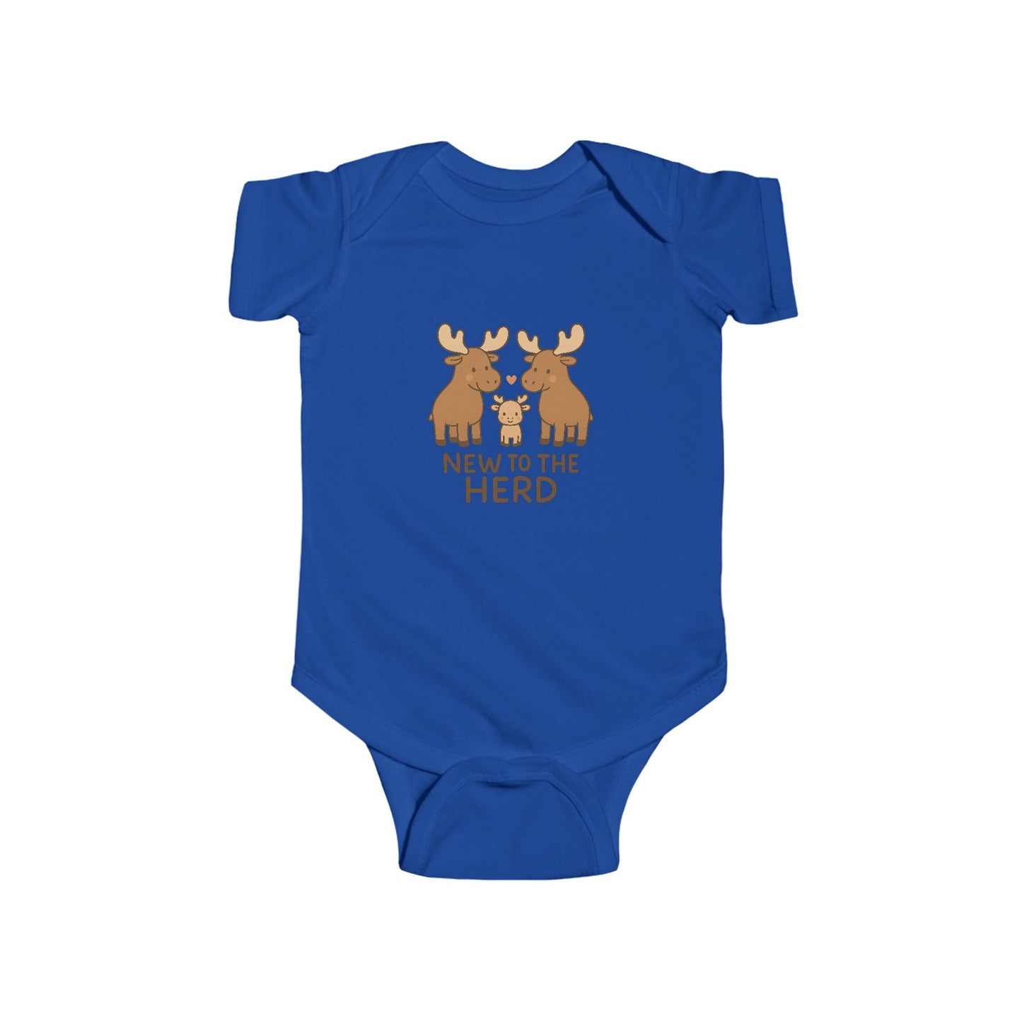 New to the Herd Baby Bodysuit – Cute Moose Infant Onesie
