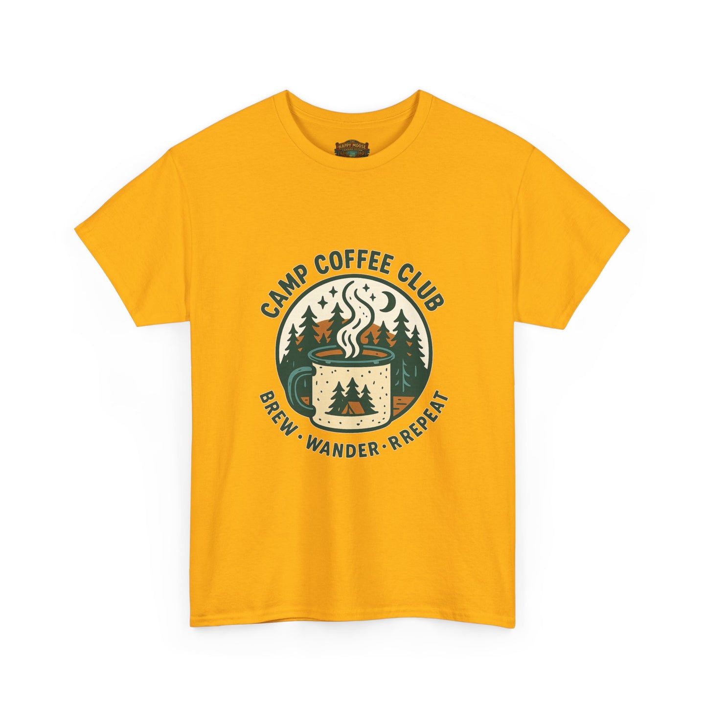 Camp Coffee T-Shirt — 'CAMP COFFEE' Retro Outdoor Tee