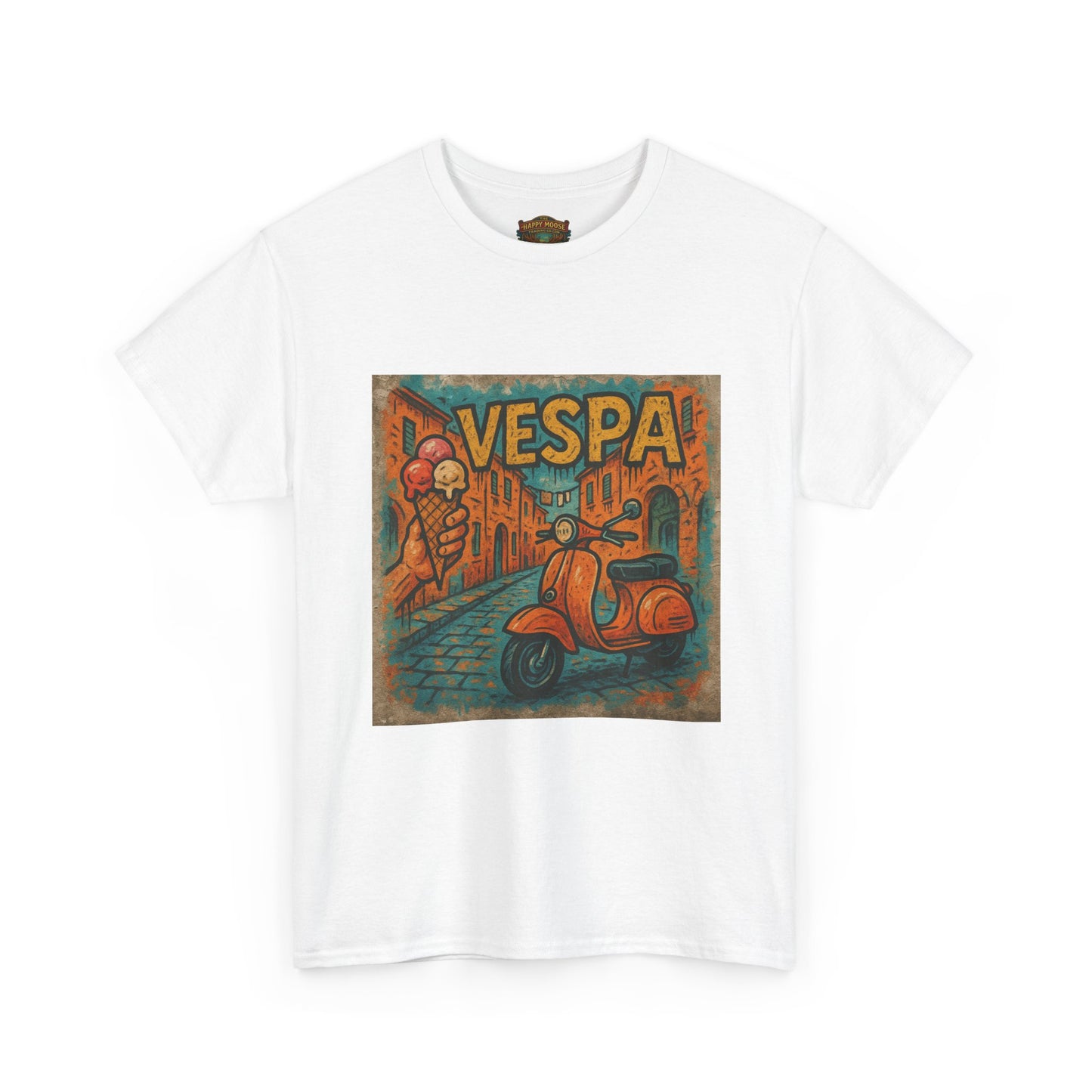 Vintage Scooter Gelato Tee| Vespa Ice Cream Italy T-Shirt