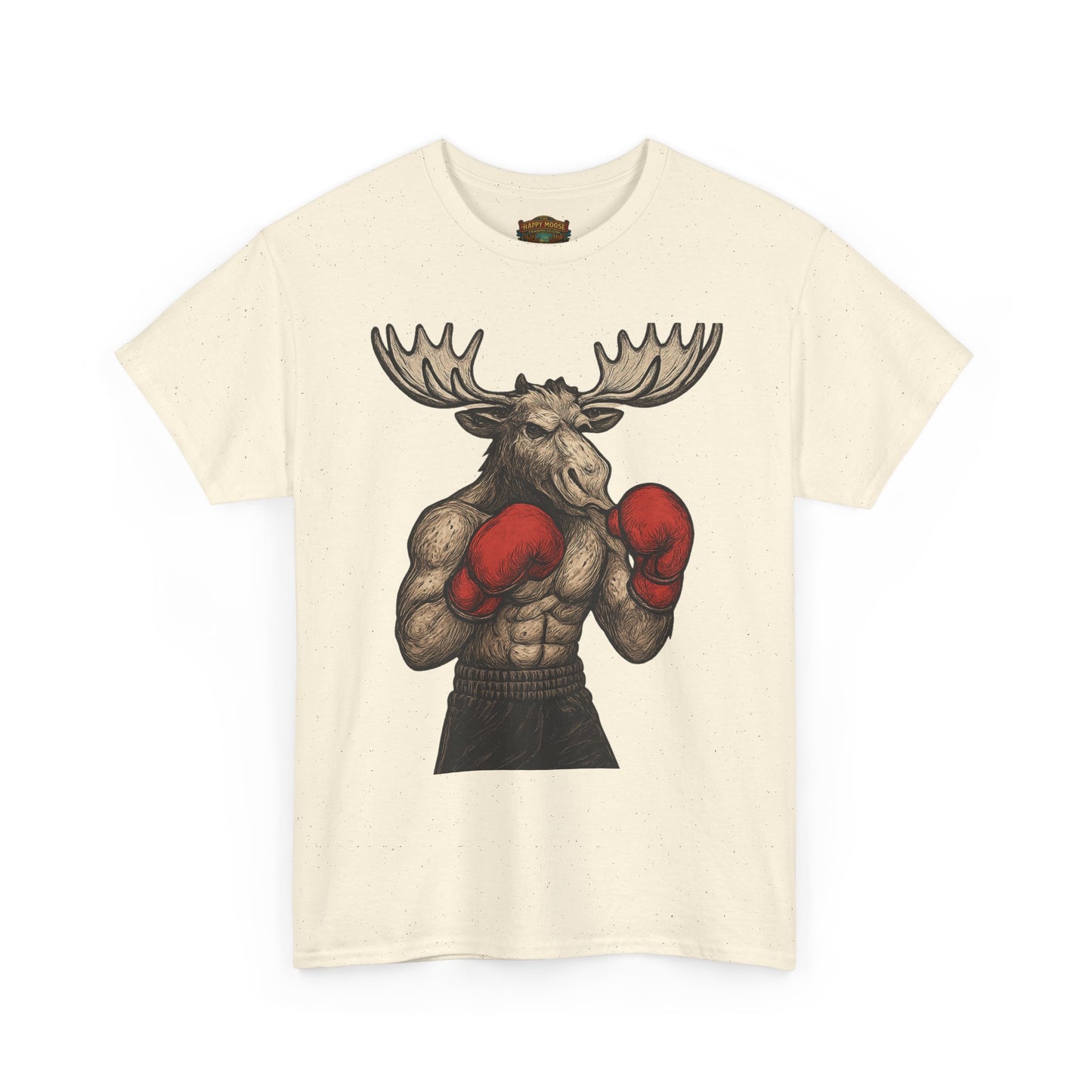 Boxing Moose T‑Shirt — Funny Wildlife Gym Tee for Men & Women