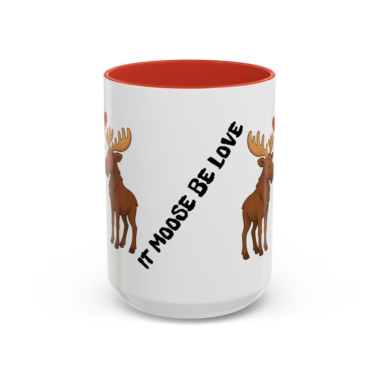 It Moose Be Love Coffee Mug — Cute Romantic Moose Couples Accent Mug (11/15oz)