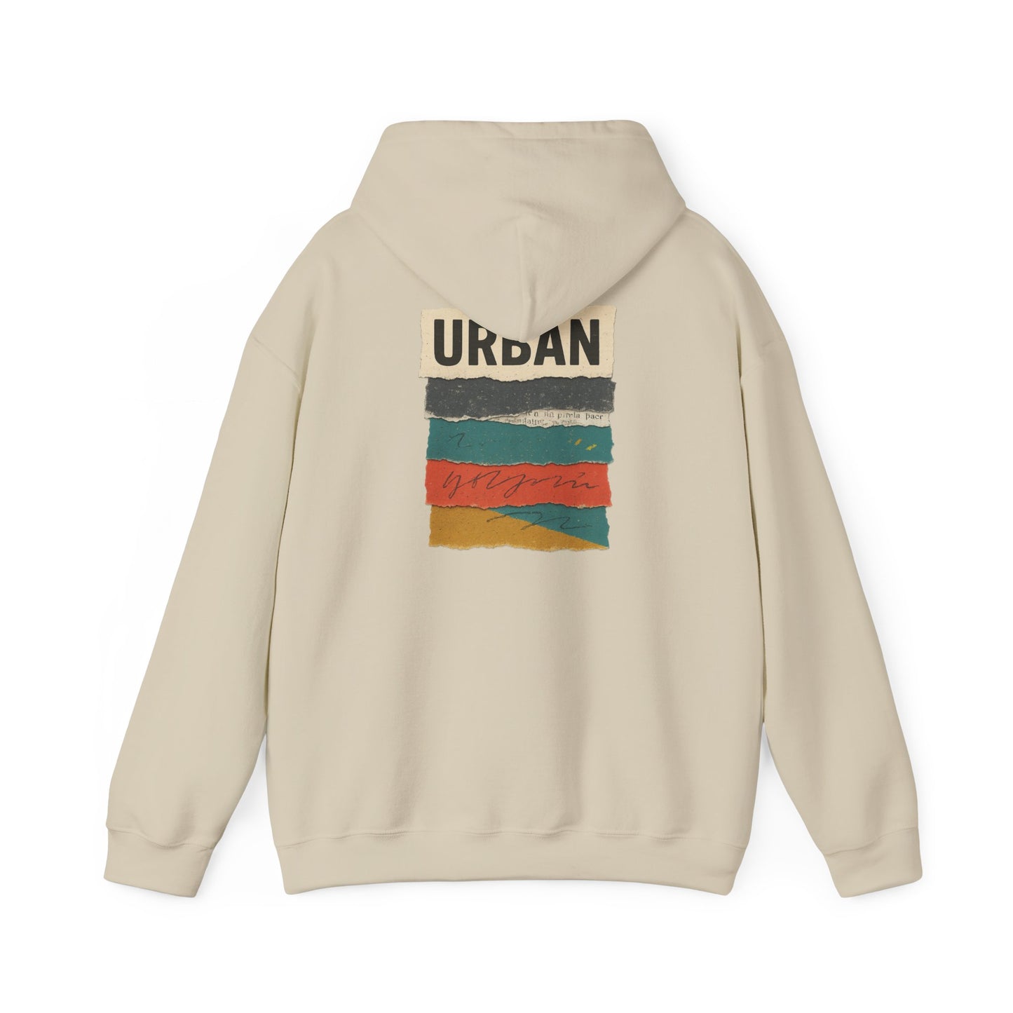 Hoodie — Retro 'Urban' Striped Vintage Paint-Texture Pullover