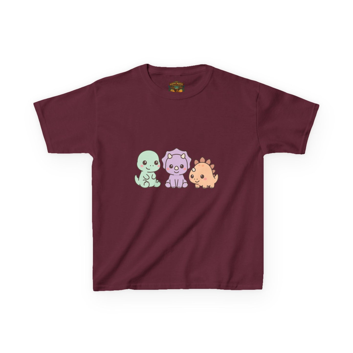 Kids Dino Trio T‑Shirt — Cute Pastel Dinosaur Graphic Tee for Toddlers & Children