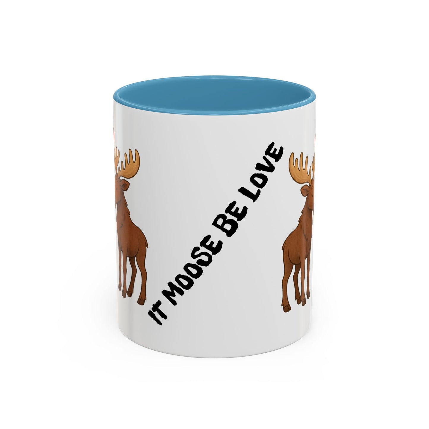 It Moose Be Love Coffee Mug — Cute Romantic Moose Couples Accent Mug (11/15oz)