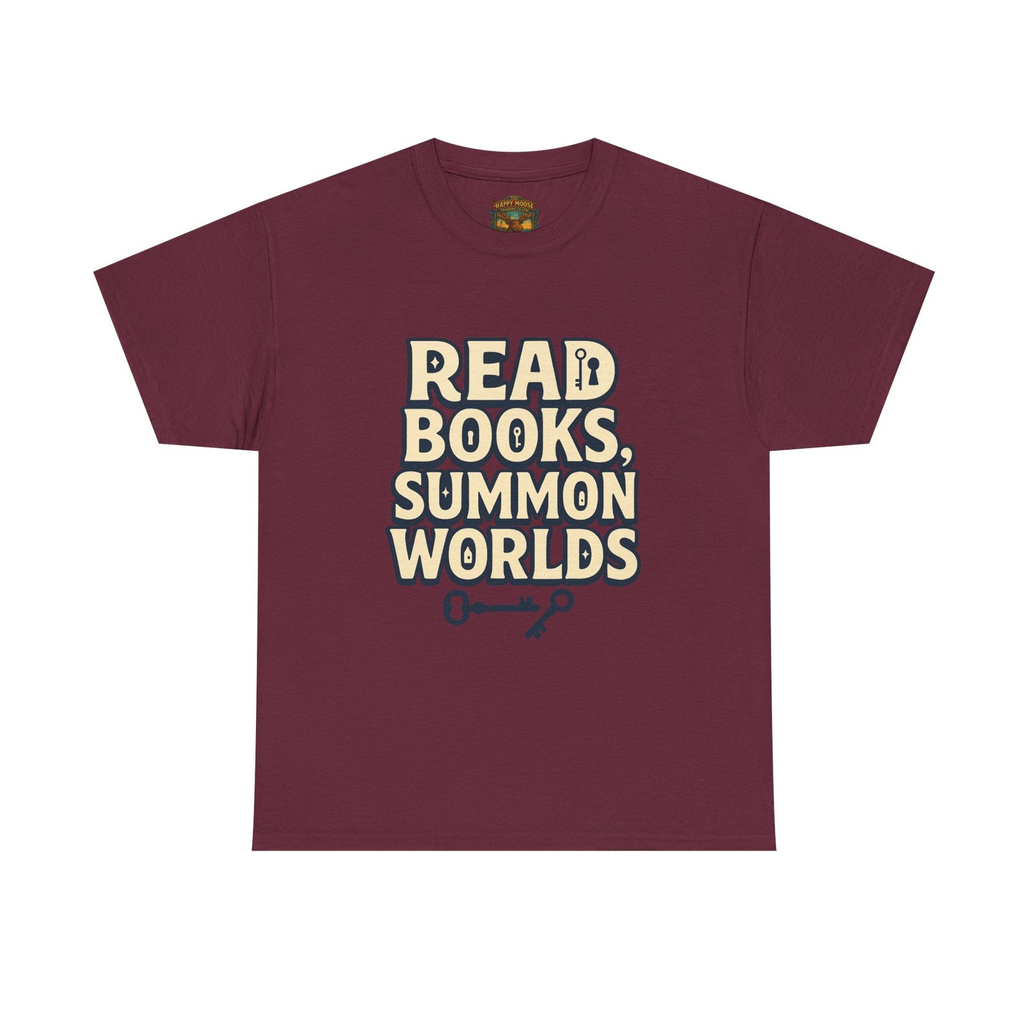 Read Books Summon Worlds T-Shirt — Literary Fantasy Book Lover Tee