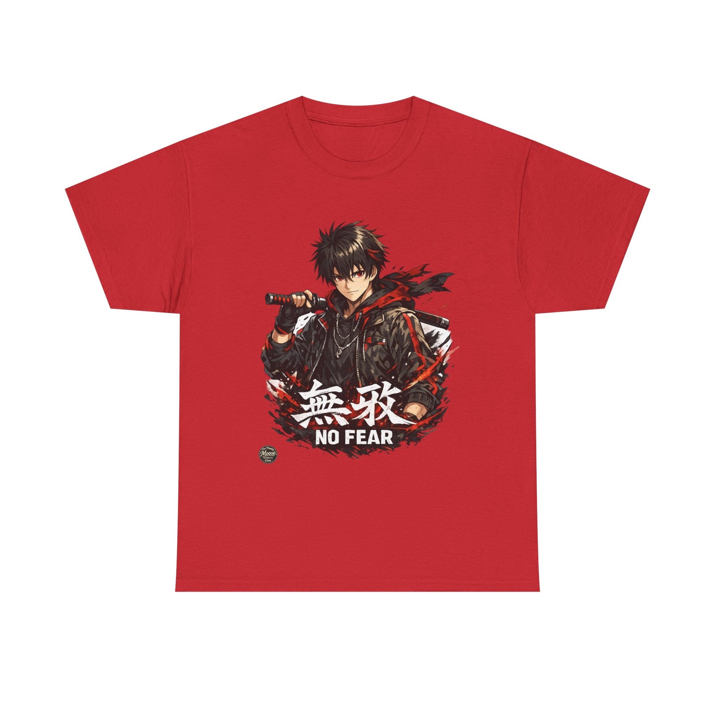 Anime Samurai 'No Fear' T-Shirt — Kanji Graphic Tee #E007