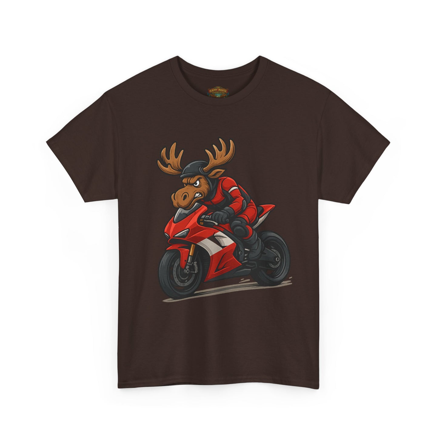 Motorcycle Moose T-Shirt — Funny Biker Graphic Tee