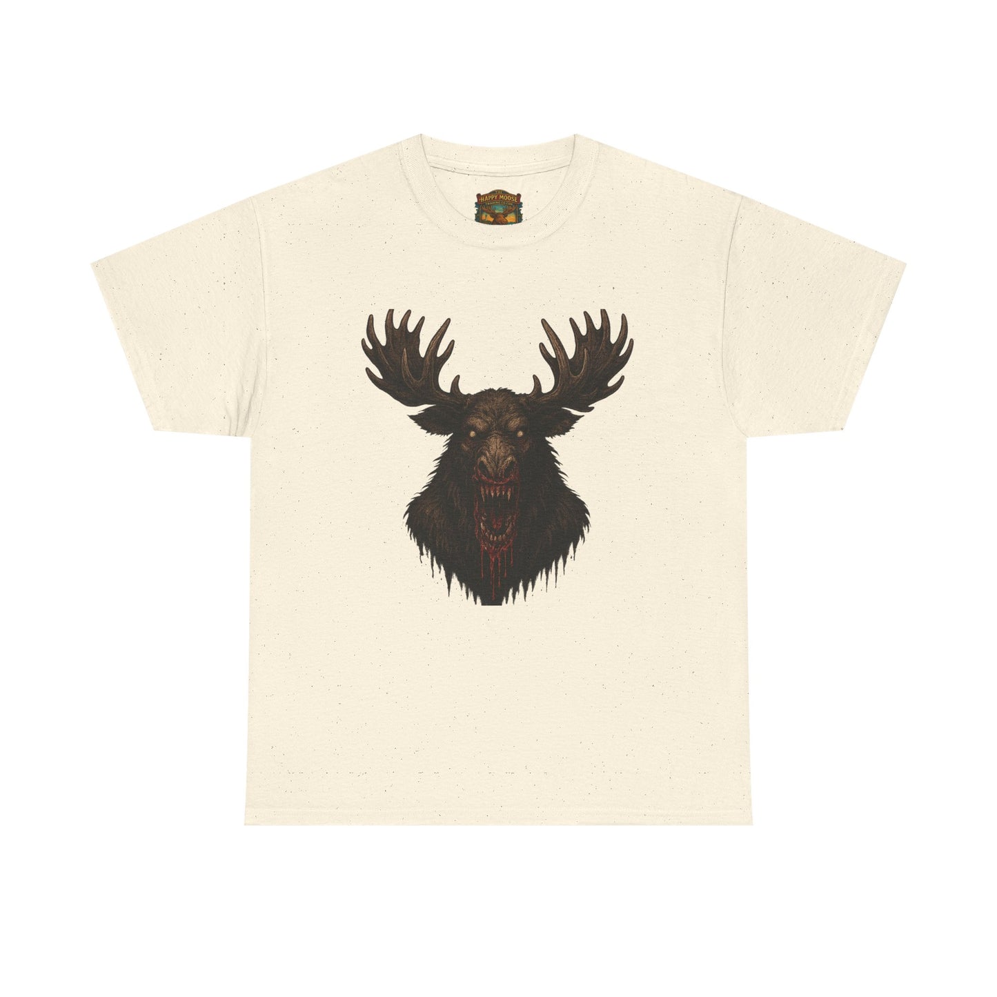 Moose Skull Graphic Tee — Dark Forest Horror Antler Shirt