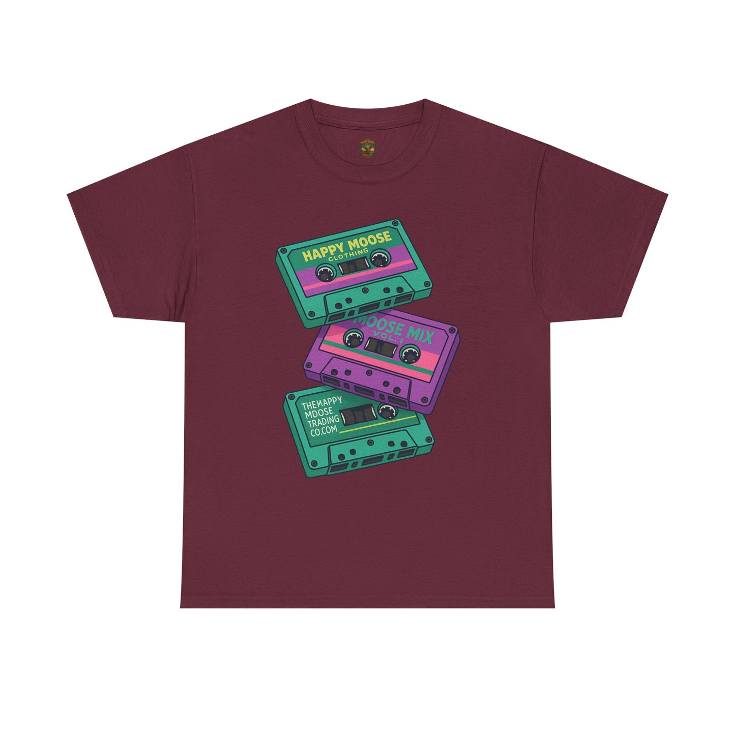 Cassette Stack Tee — Retro 80s Mixtape Graphic T-Shirt
