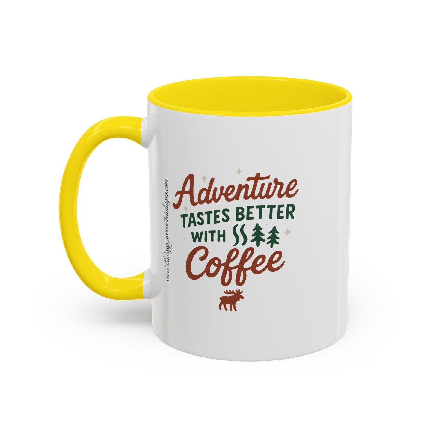 Adventure Tastes Better With Coffee Mug — "Adventure Tastes Better with Coffee" Rustic Outdoor Camper Gift (11/15oz)