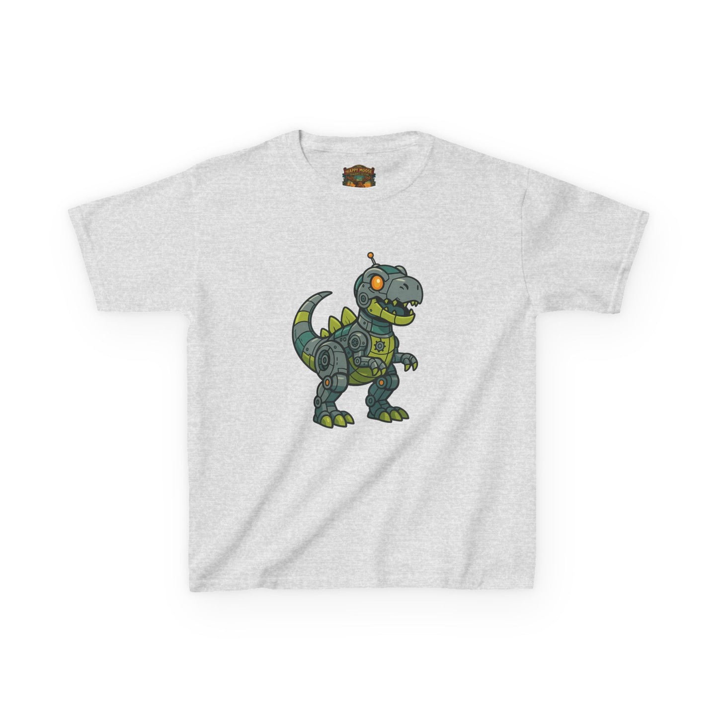 Kids Robot Dinosaur T‑Shirt — Cute Mech T‑Rex Graphic Tee for Boys & Girls
