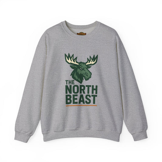 Crewneck Sweatshirt — "The North Beast" Moose Logo Pullover