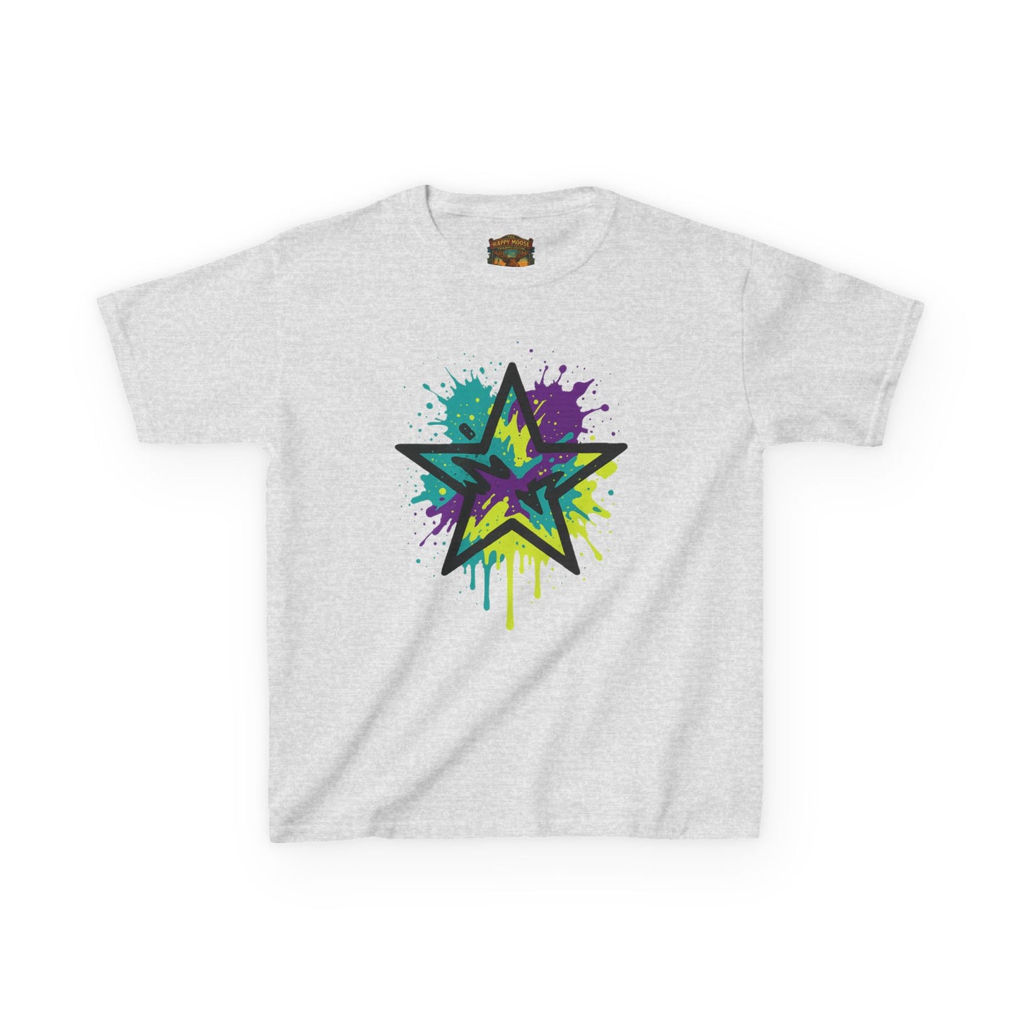 Kids Star Graffiti T-Shirt — Colorful Drip Street Art Tee