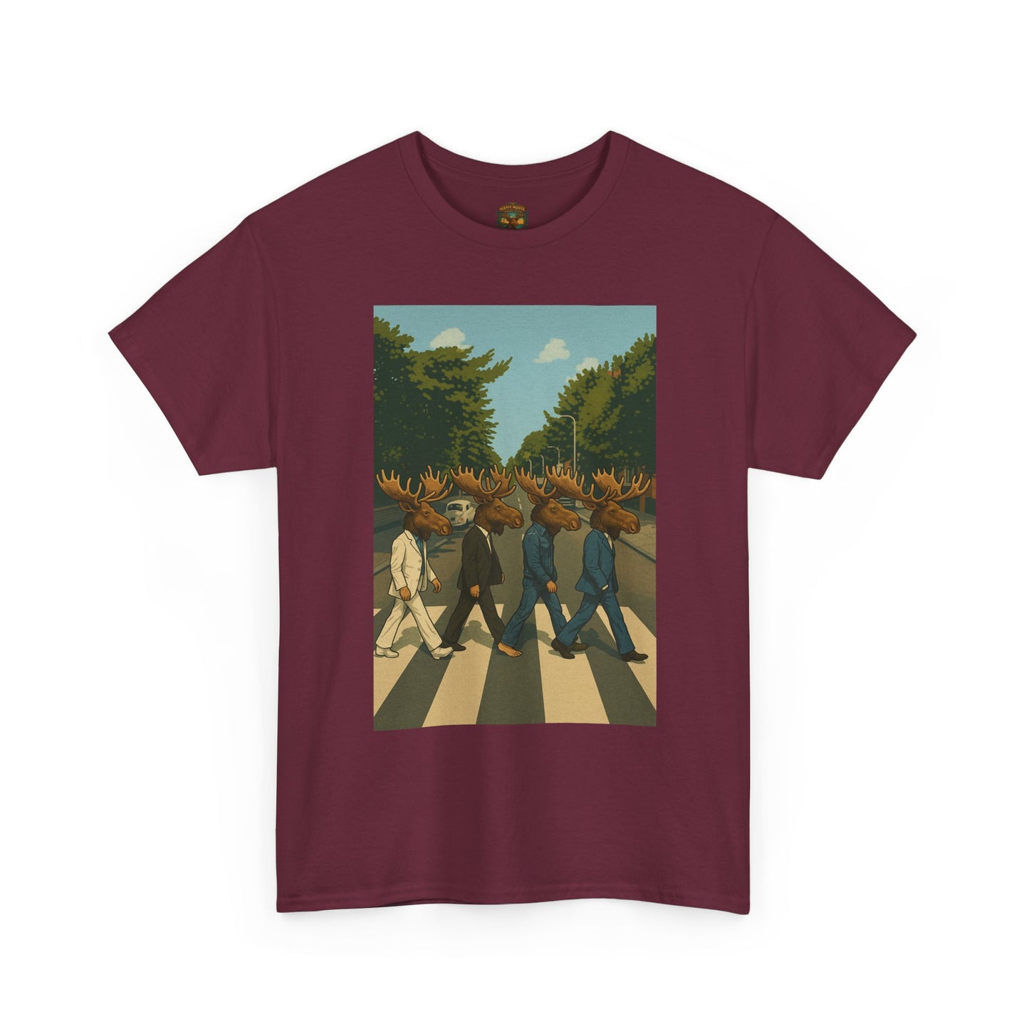 Moose Abbey Road Tee — Retro Parody Band Graphic T-Shirt