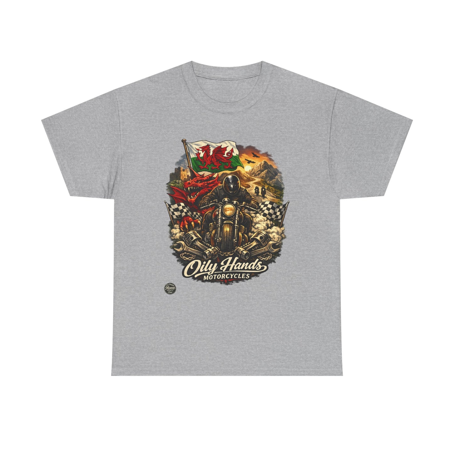 Vintage ‘Oily Hands’ Welsh Motorcycle Cruiser Tee