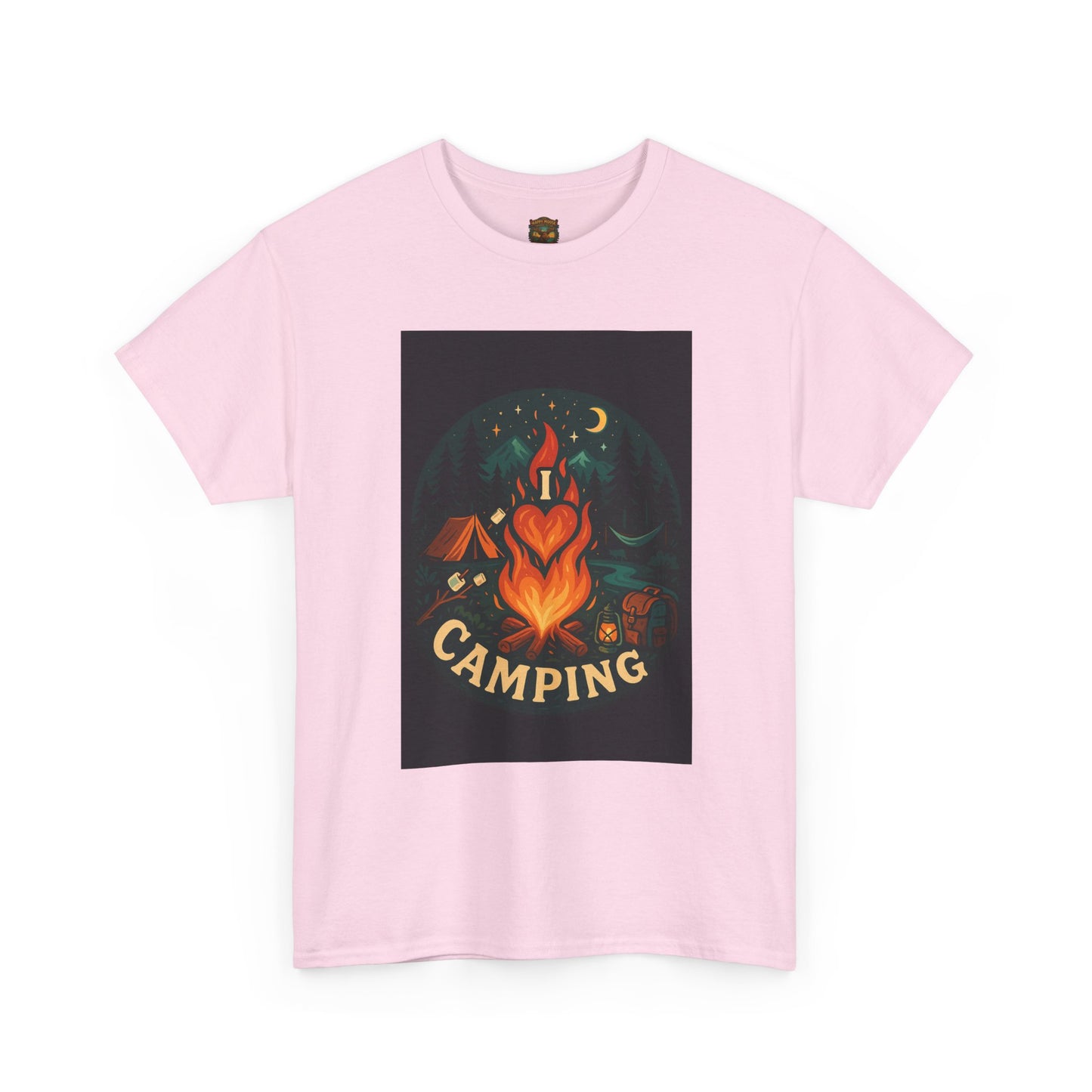Camping Heart Campfire T-Shirt | Outdoor Adventure Graphic Tee