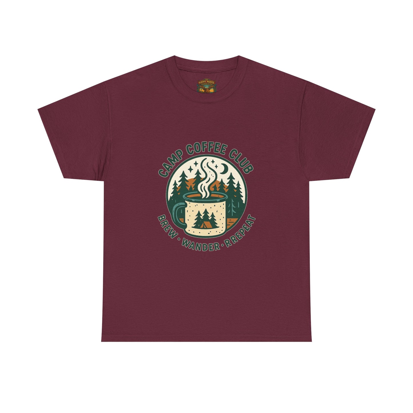 Camp Coffee T-Shirt — 'CAMP COFFEE' Retro Outdoor Tee