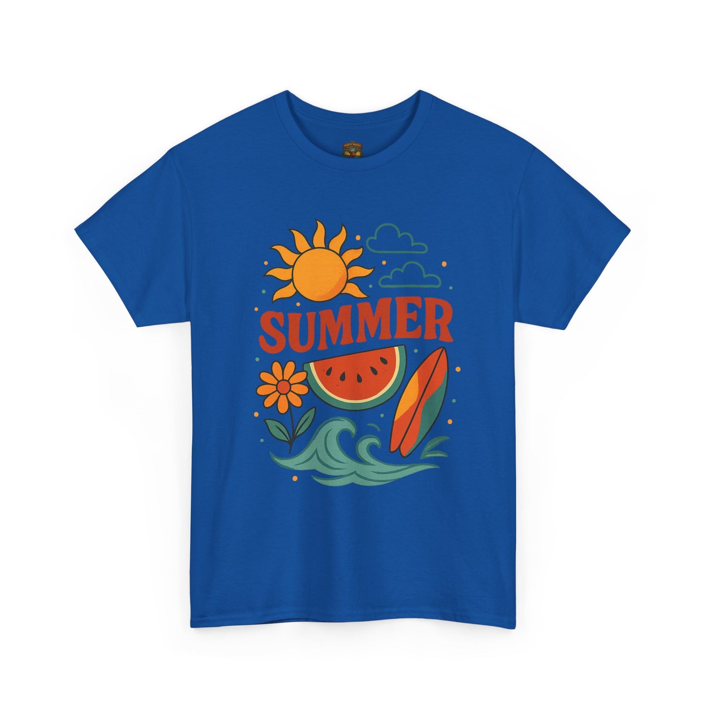 Summer Beach Tee | Surf Waves Palm Tree Graphic