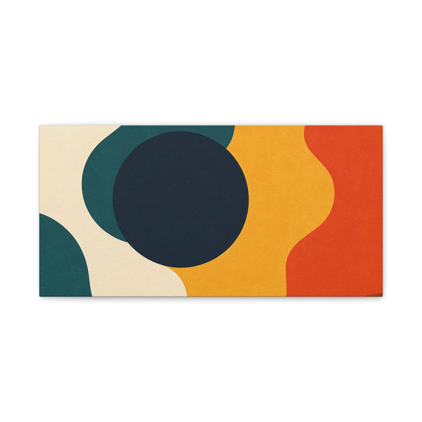 Abstract Retro Wave Matte Canvas Print — Mid Century Colorful Wall Art (Stretched 1.25")