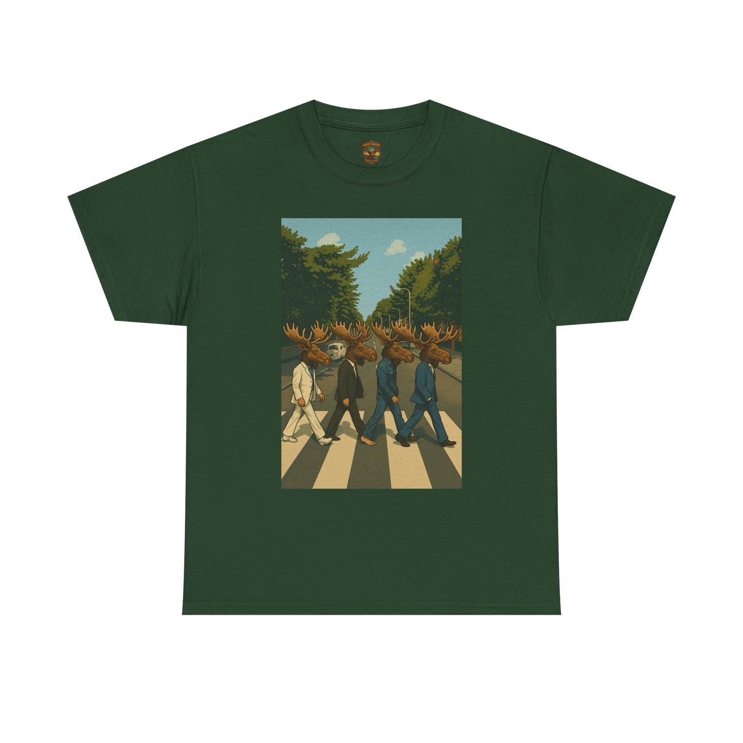Moose Abbey Road Tee — Retro Parody Band Graphic T-Shirt