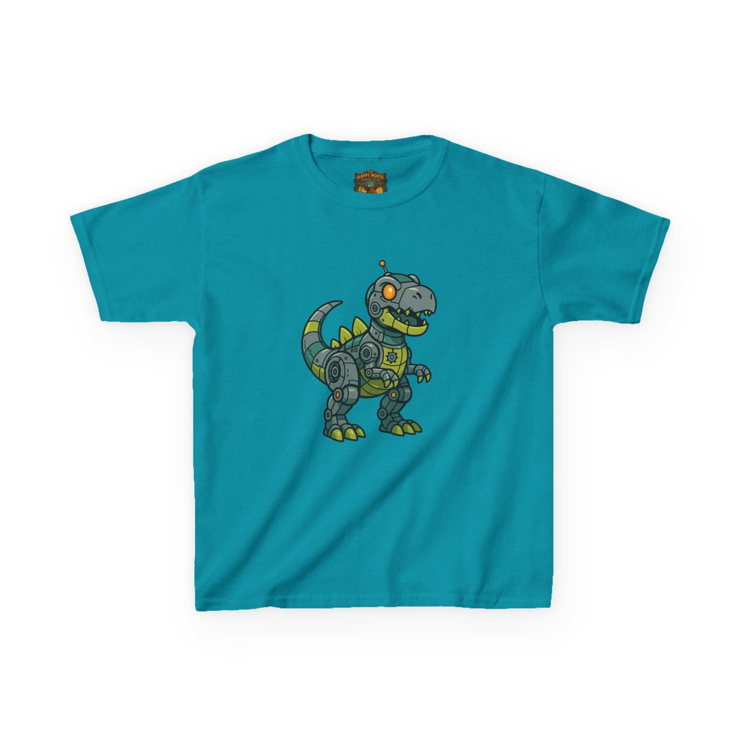 Kids Robot Dinosaur T‑Shirt — Cute Mech T‑Rex Graphic Tee for Boys & Girls