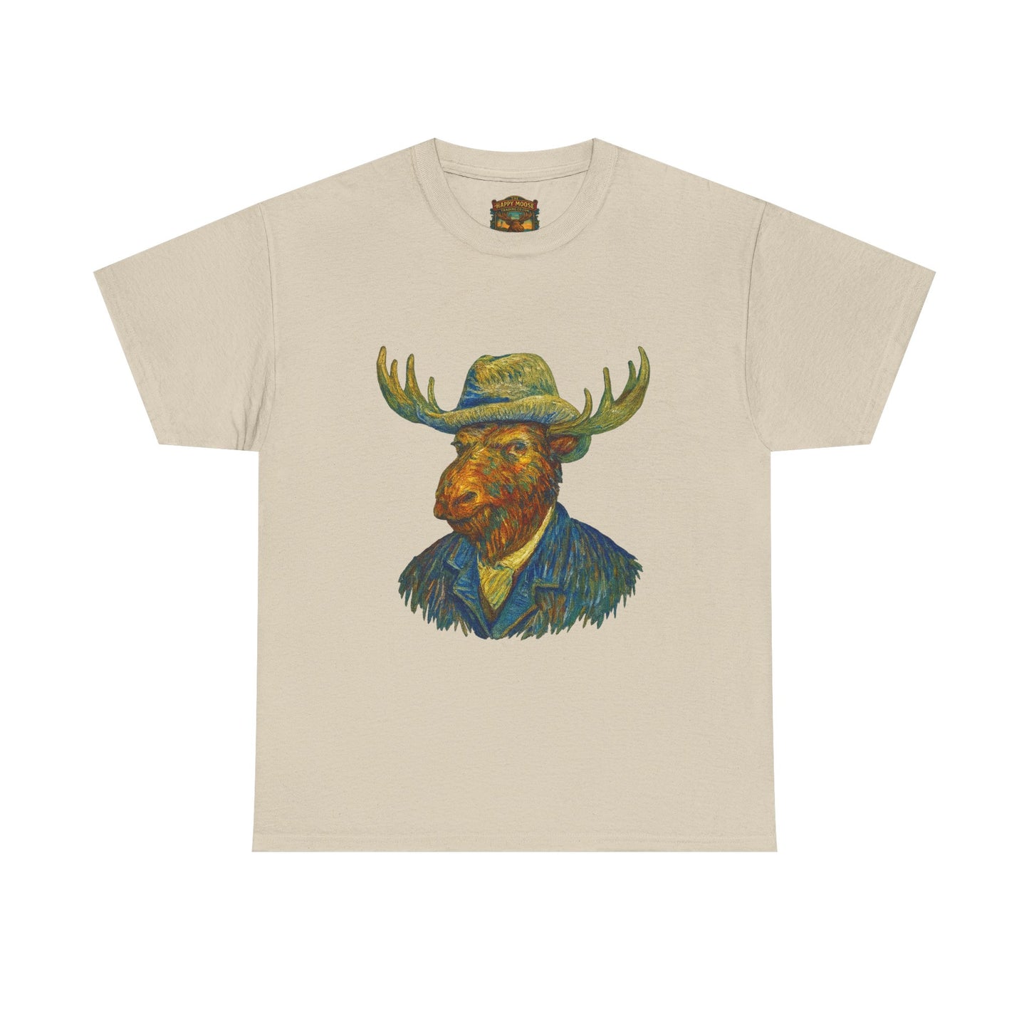 Moose Gogh Self-portrait with Straw Hat |  Art Tee