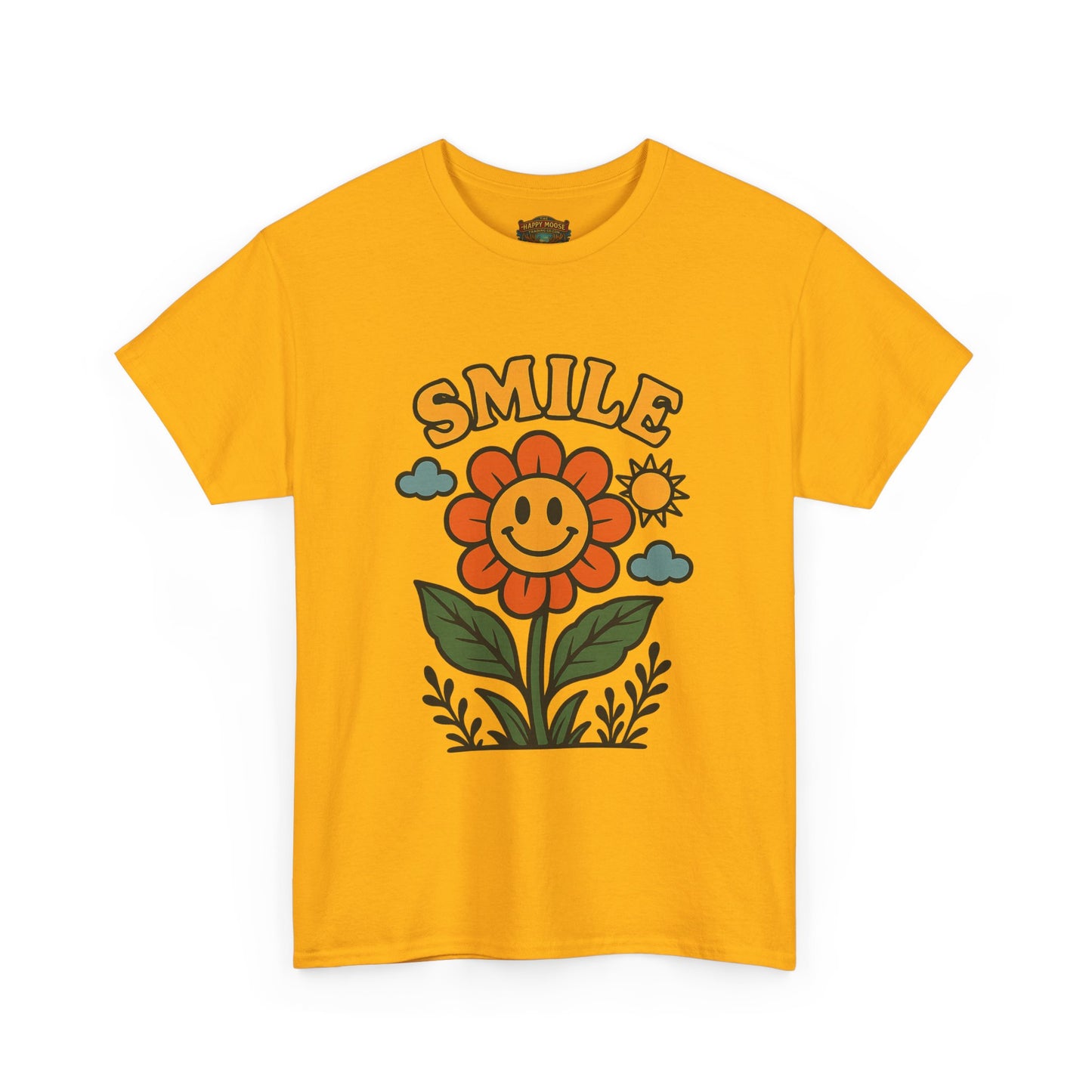 Smile With The Flowers T-Shirt | Floral Typography Tee
