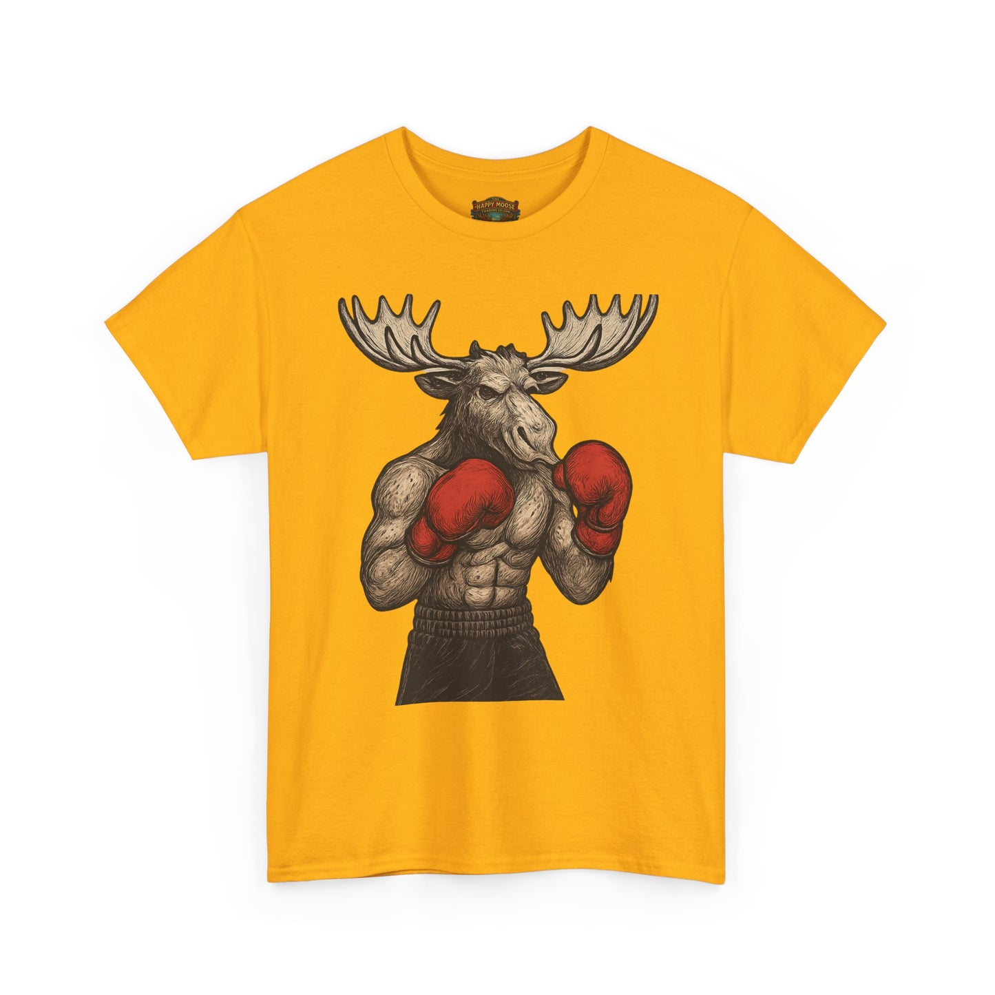 Boxing Moose T‑Shirt — Funny Wildlife Gym Tee for Men & Women