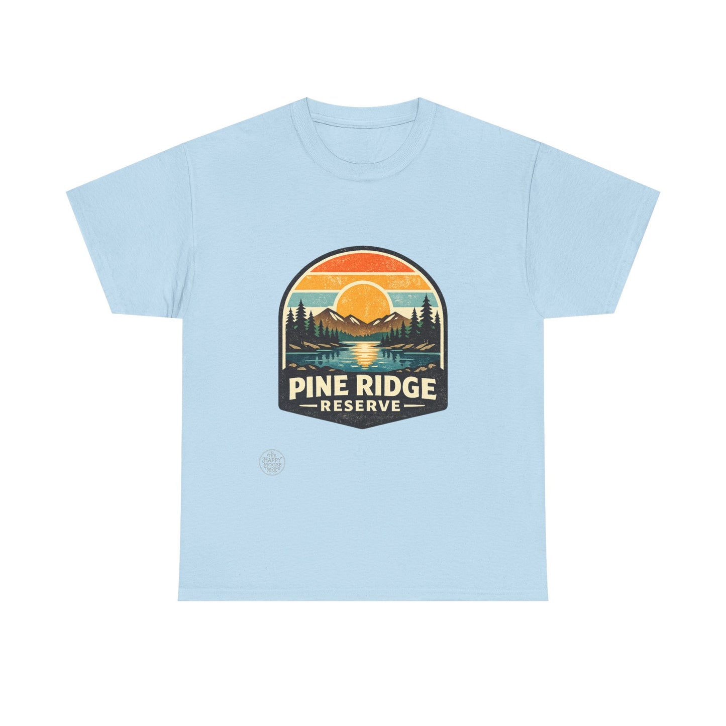 Pine Ridge Reserve TShirt — Vintage Sunset Mountain Camping T-Shirt