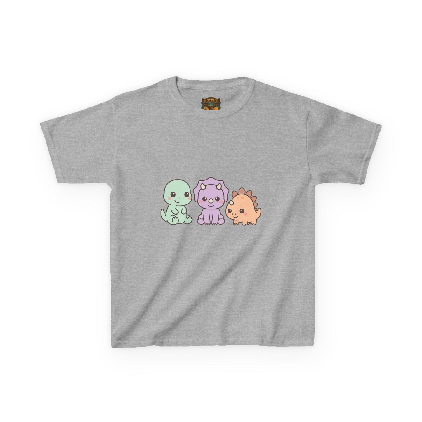 Kids Dino Trio T‑Shirt — Cute Pastel Dinosaur Graphic Tee for Toddlers & Children