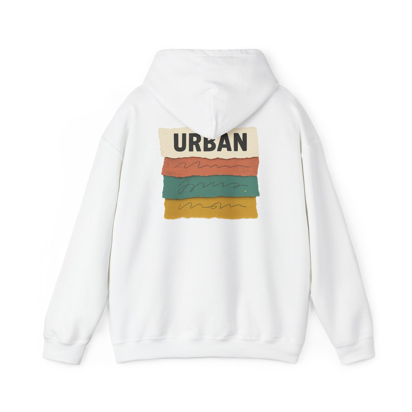 Urban Stripes Hoodie — Retro Color Block Graphic Pullover
