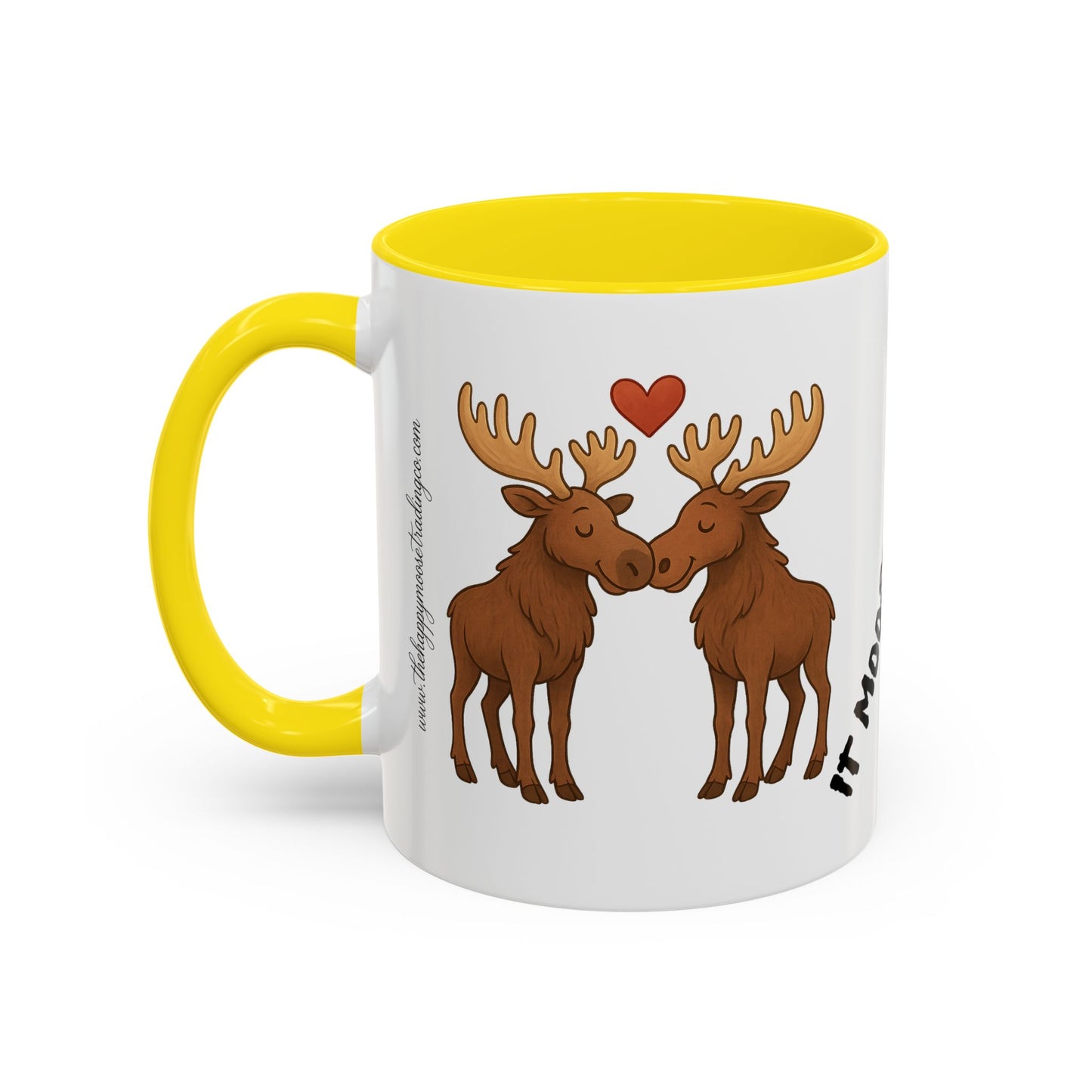 It Moose Be Love Coffee Mug — Cute Romantic Moose Couples Accent Mug (11/15oz)