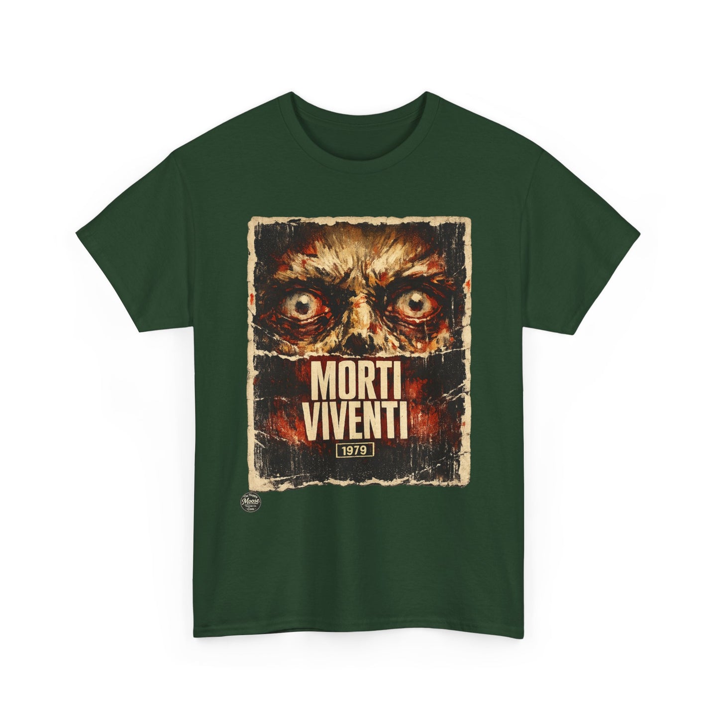 Zombie Horror Poster Tee — "Morti Viventi" Graphic T‑Shirt  EZ001