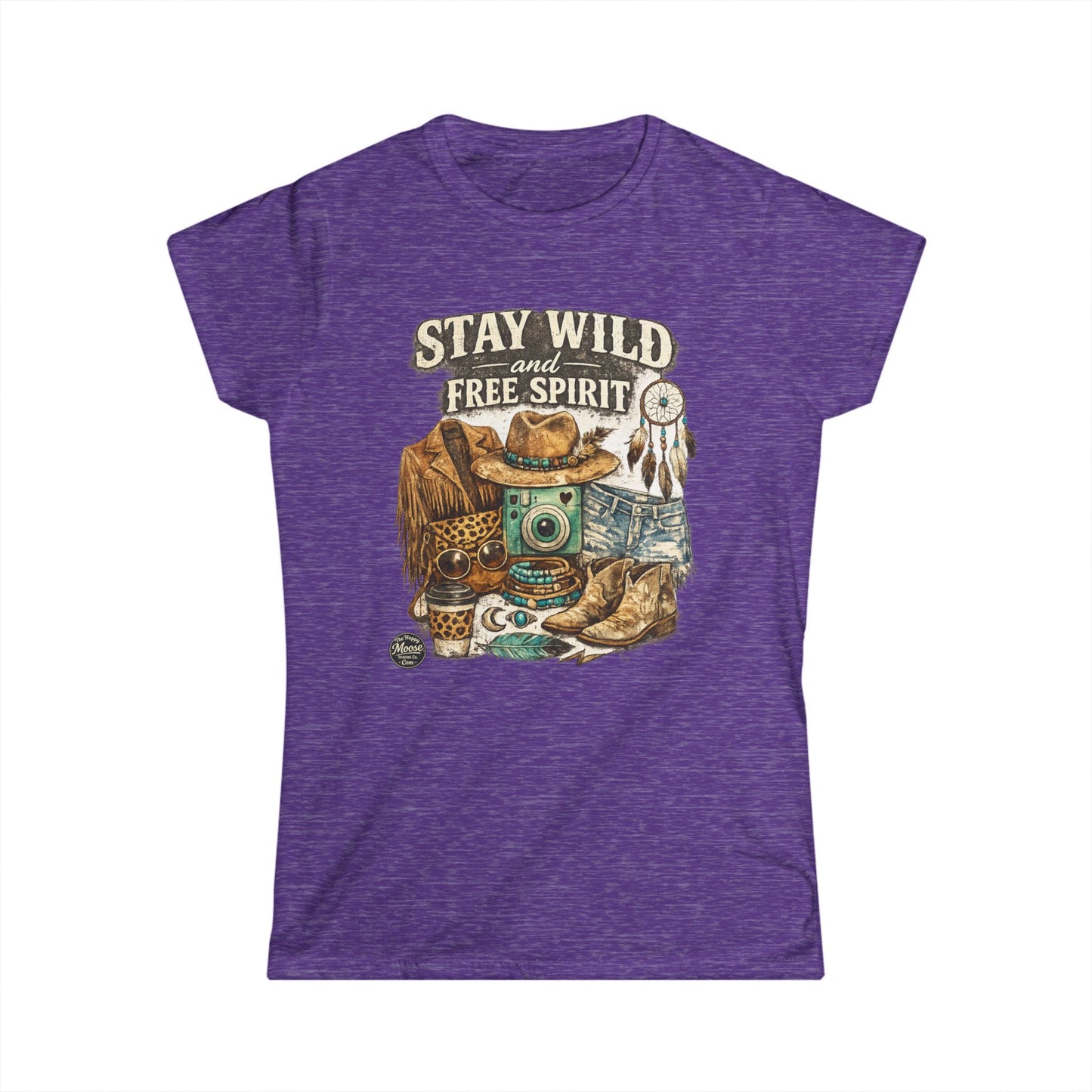 Boho Western "Stay Wild and Free" Women's Tee
