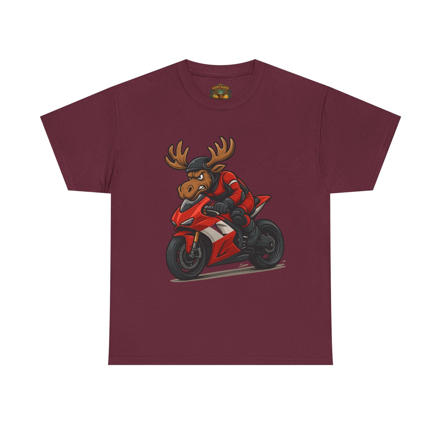 Motorcycle Moose T-Shirt — Funny Biker Graphic Tee