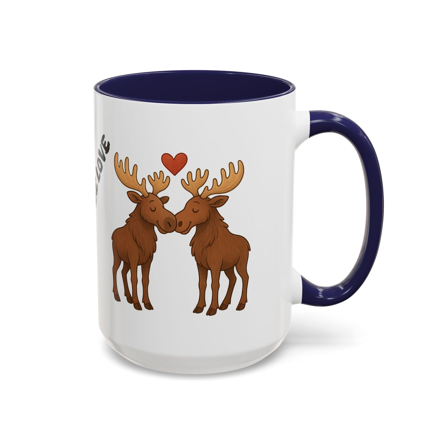 It Moose Be Love Coffee Mug — Cute Romantic Moose Couples Accent Mug (11/15oz)