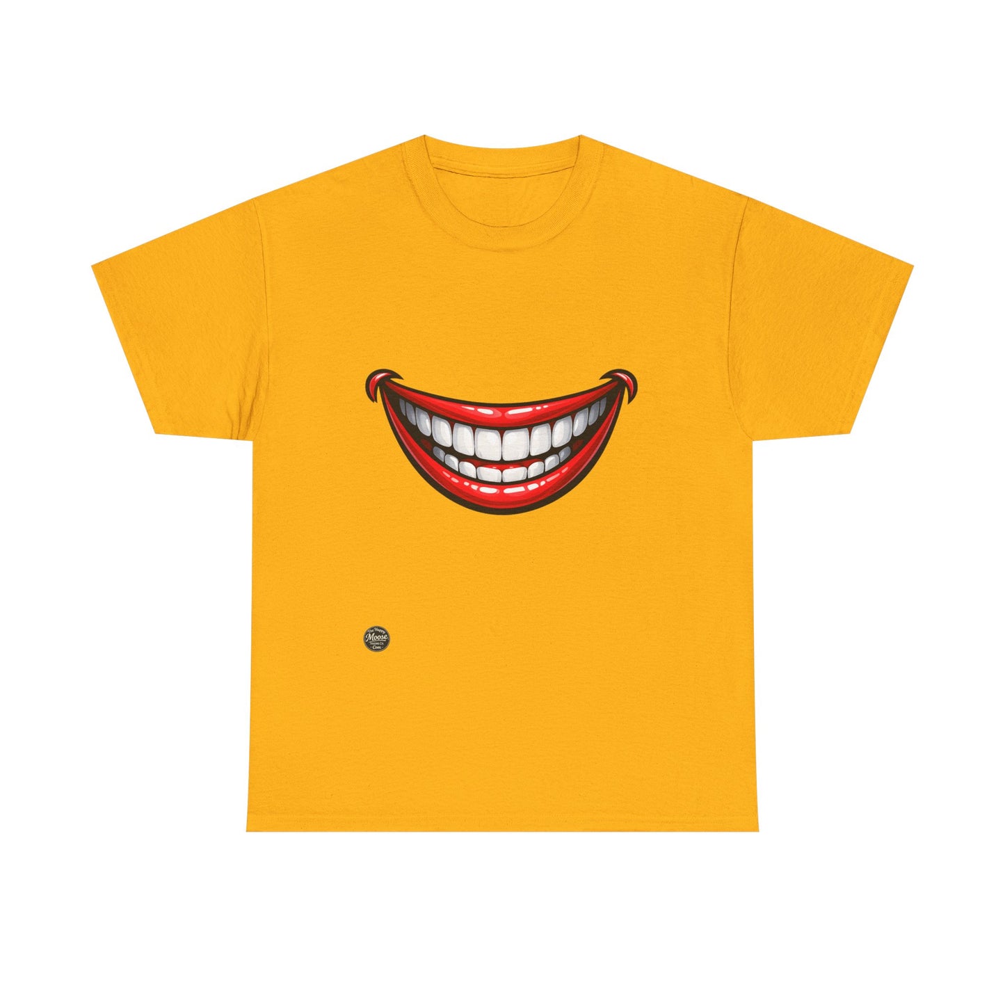 Smiling Joker Mouth Tee — Funny Red Grin Graphic T-Shirt