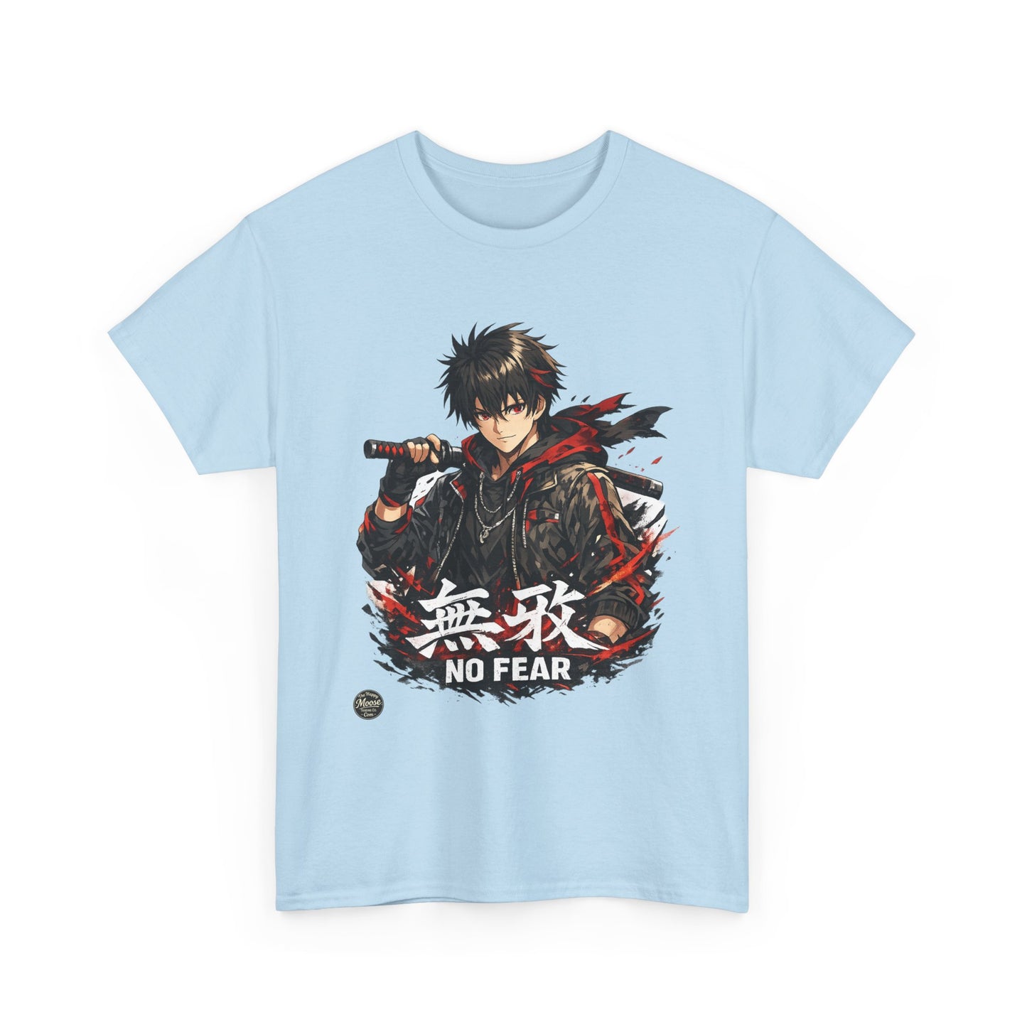 Anime Samurai 'No Fear' T-Shirt — Kanji Graphic Tee #E007