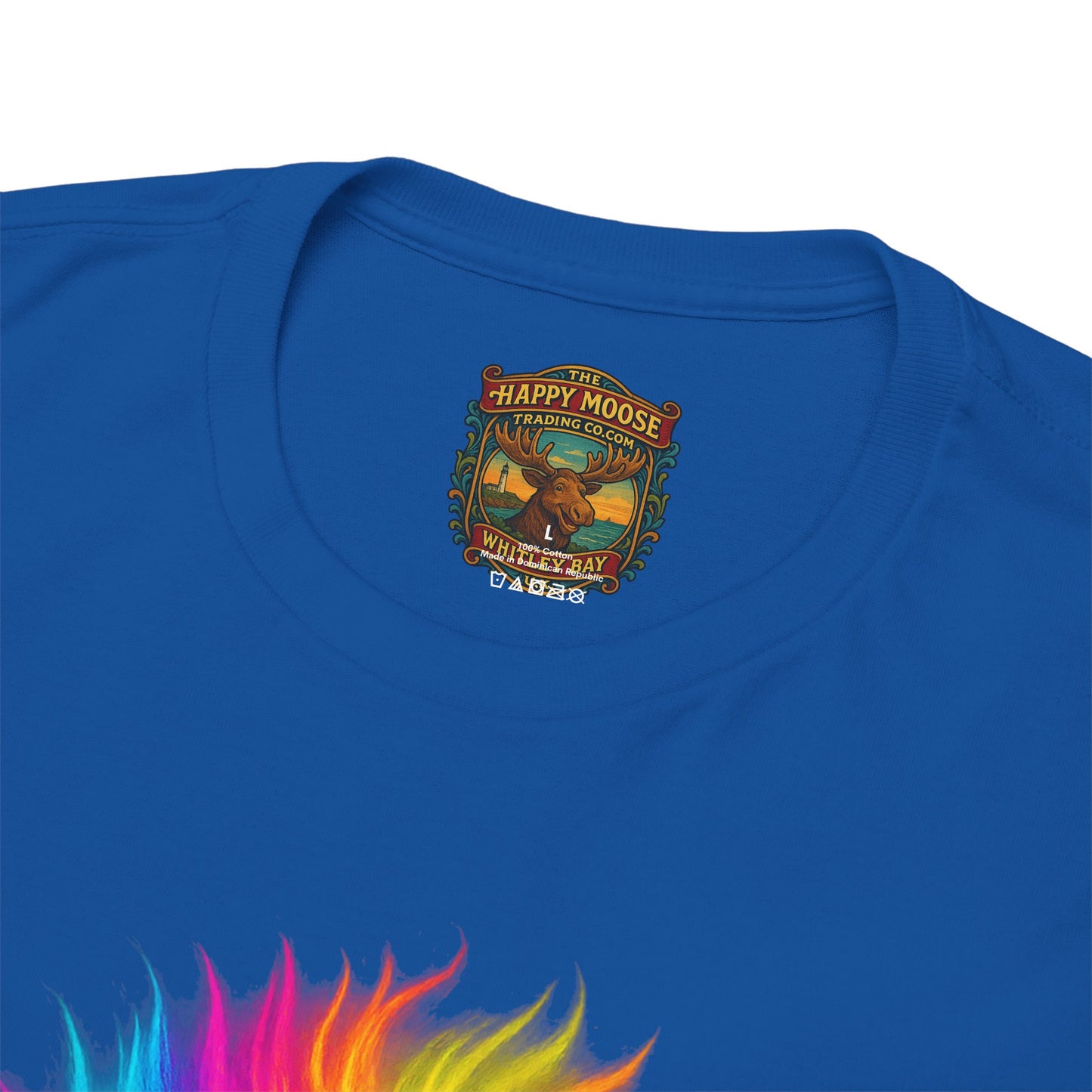 Rainbow Buffalo T-Shirt — Colorful Neon Bison Graphic Tee